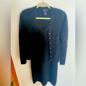 Ralph Lauren black angora dress & sweater size S